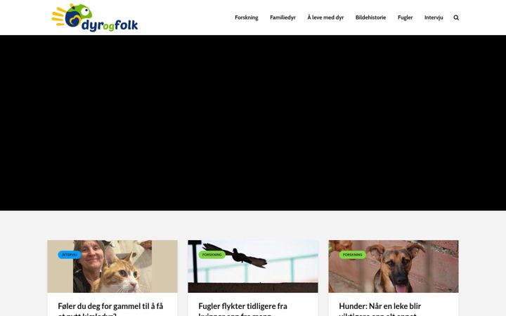 Captura de ecrã de dyrogfolk.no