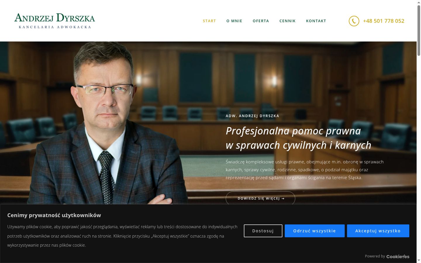Képernyőkép a bármilyen interakció előtt megjelenő hozzájárulási bannerről