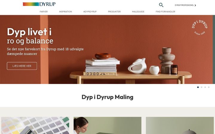 Skjámynd af dyrup.dk