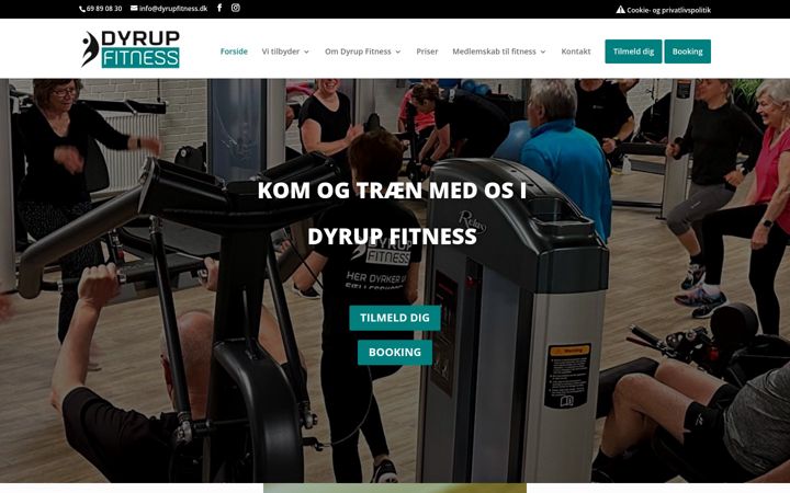 Captura de ecrã de dyrupfitness.dk