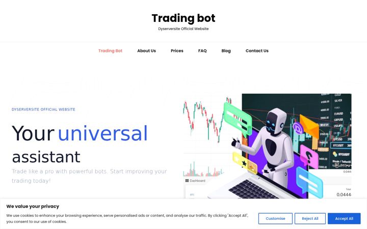 Screenshot of dyserversite.com