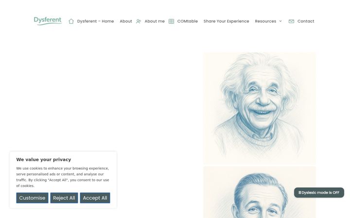 Screenshot of dysferent.com