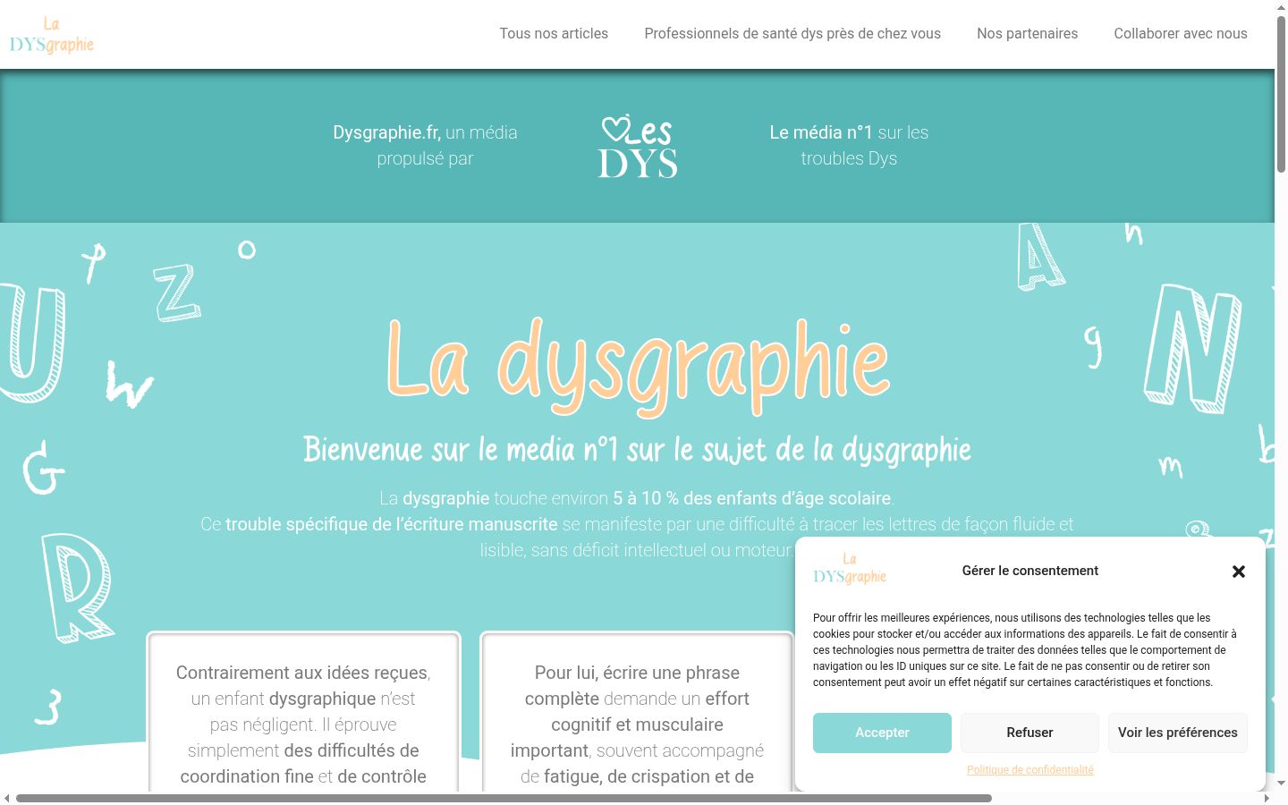 Screenshot del banner di consenso mostrato prima di qualsiasi interazione