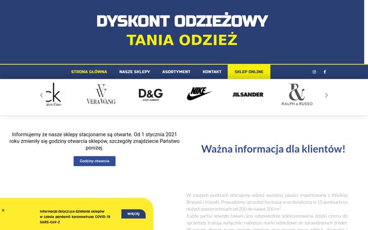 Screenshot von dyskont-odziezowy.pl