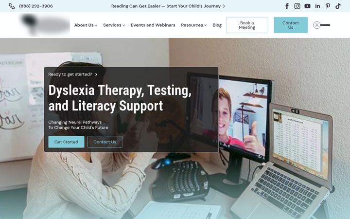 Screenshot of dyslexiaondemand.com