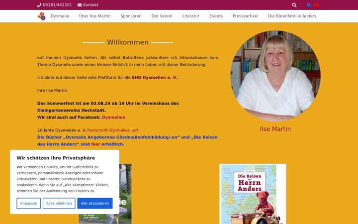 Snimka zaslona za dysmelien.de