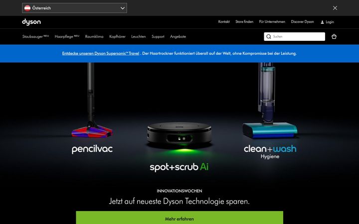 Screenshot of dyson.at