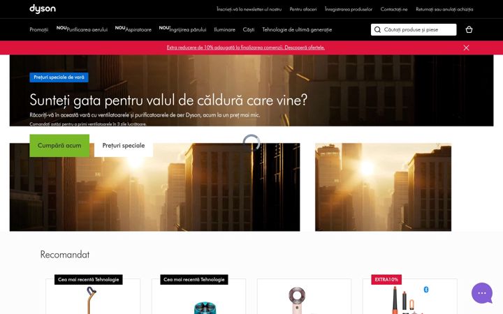 Screenshot of dyson.com.ro