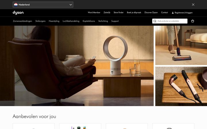 Screenshot of dyson.nl