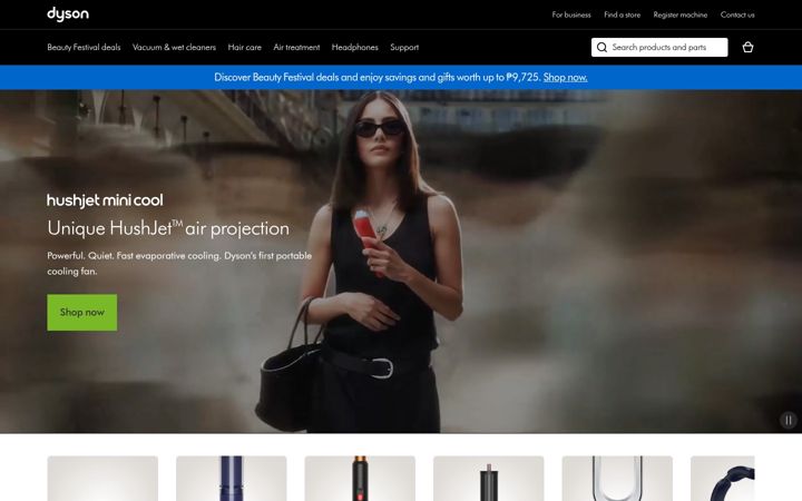 Screenshot of dyson.ph