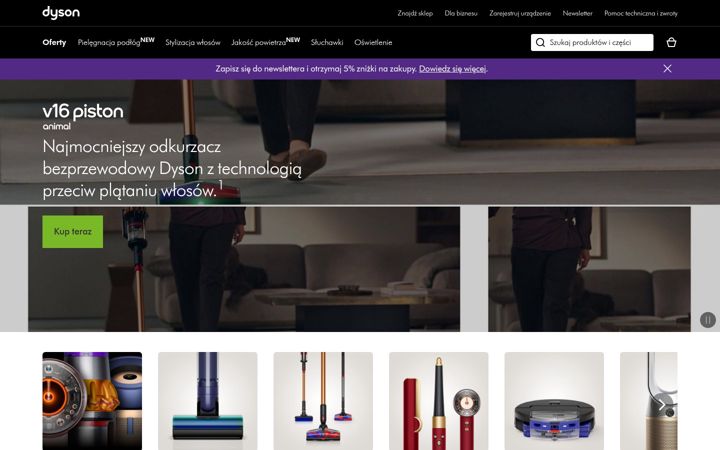Screenshot of dyson.pl