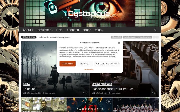 Captura de ecrã de dystopique.fr