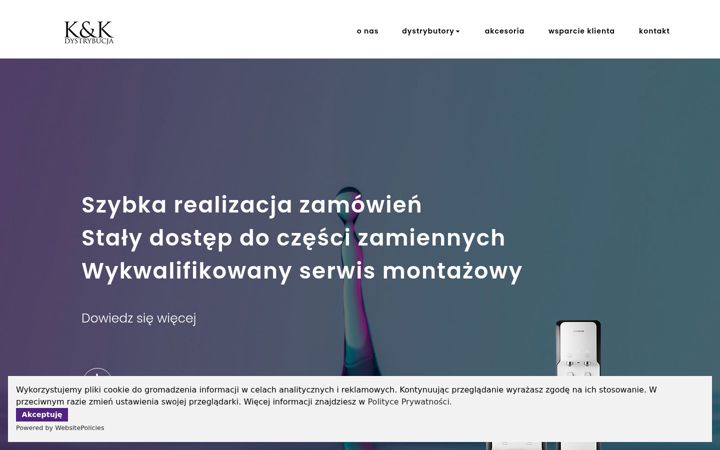Screenshot von dystrybutorywody.com.pl