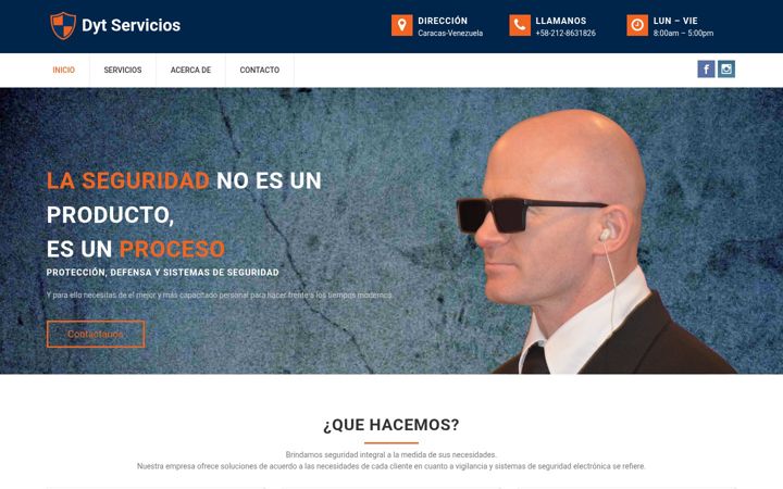 Screenshot of dytservicios.com