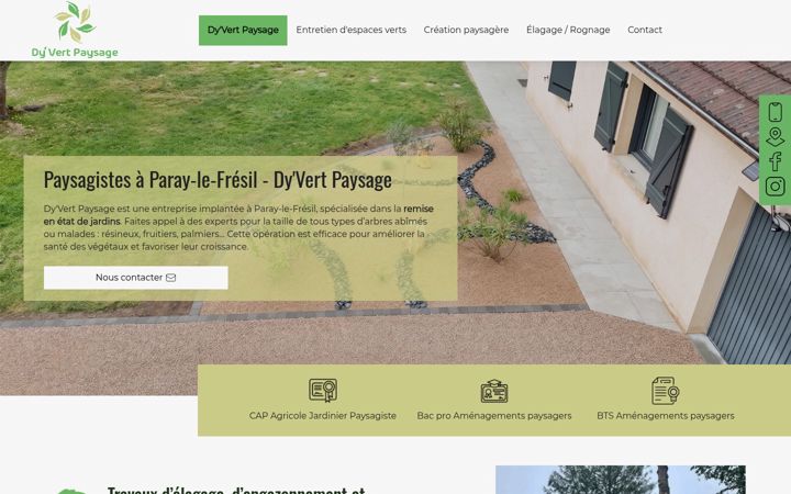 Screenshot of dyvertpaysage.fr