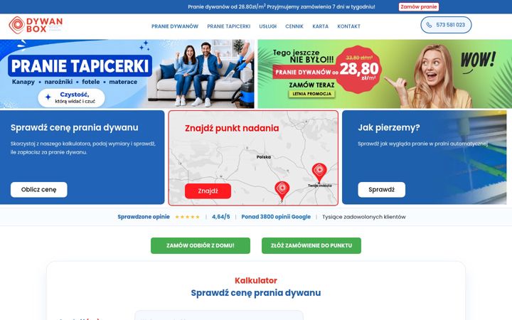 Screenshot von dywanbox.pl