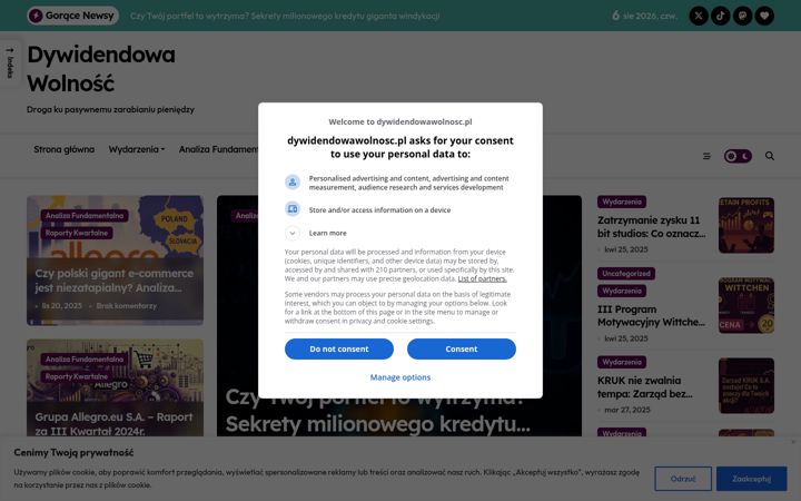 Screenshot von dywidendowawolnosc.pl