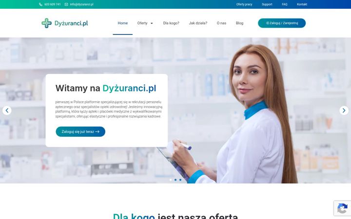 Screenshot von dyzuranci.pl