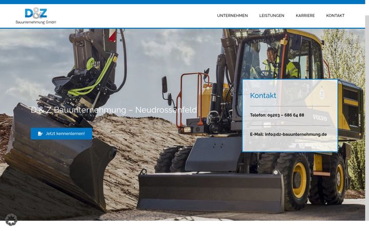 Snimka zaslona za dz-bauunternehmung.de