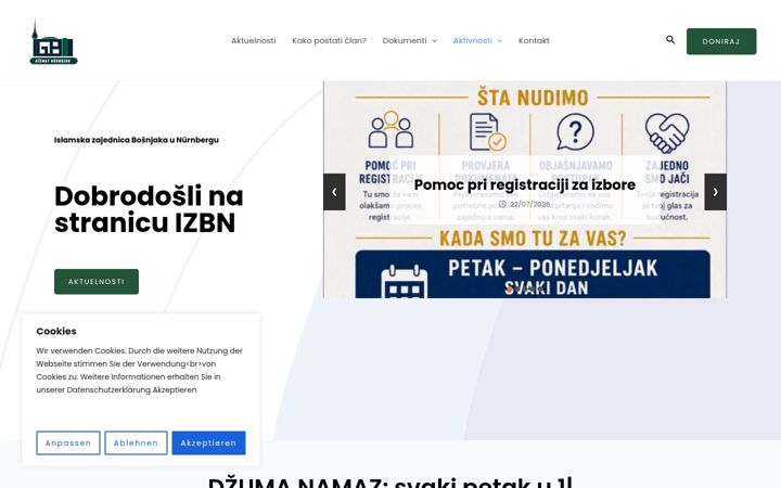 Captura de pantalla de dzamija.net