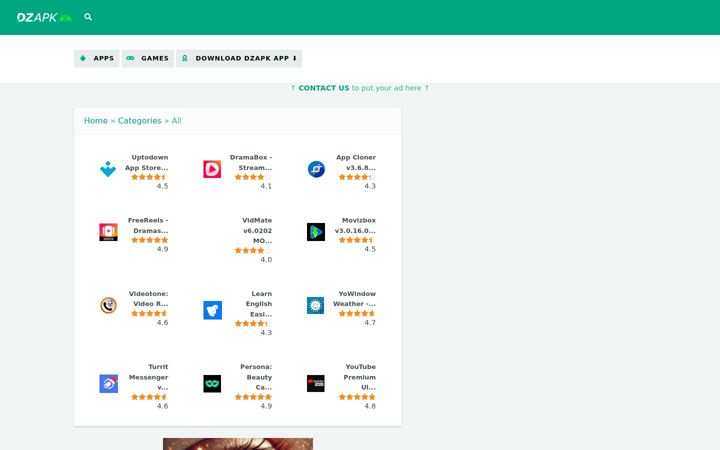 Screenshot ta' dzapk.com