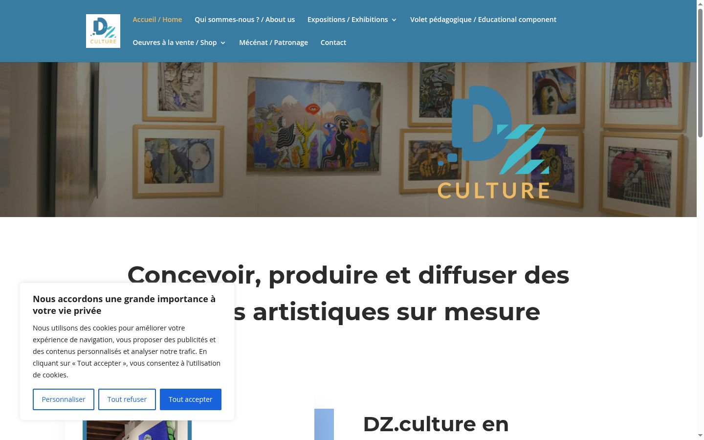Screenshot of the consent banner shown before any interaction