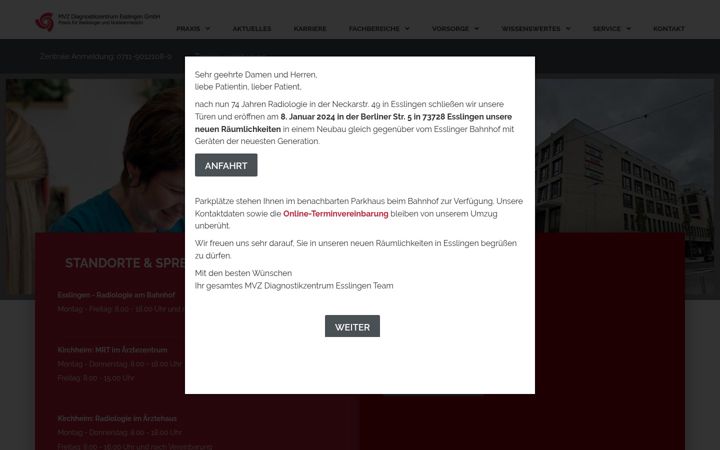 Screenshot of dzek.de