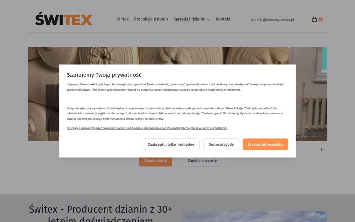 Snímek obrazovky dzianiny-switex.pl