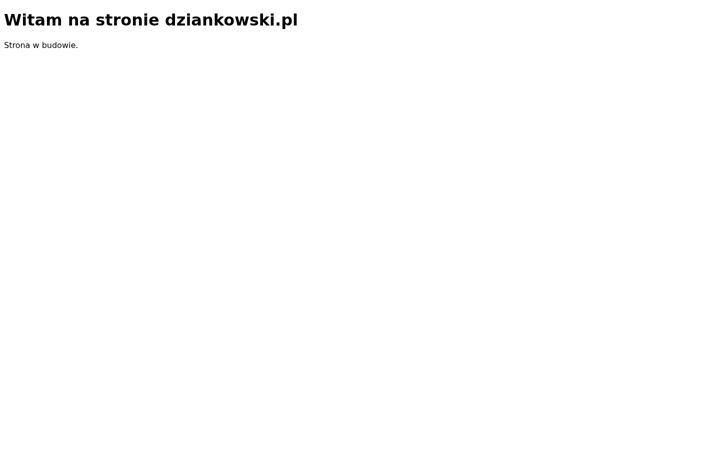 Snímek obrazovky dziankowski.pl