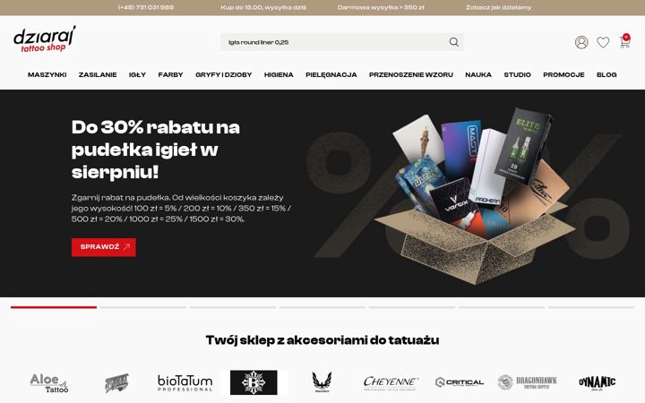 Snímek obrazovky dziaraj.pl