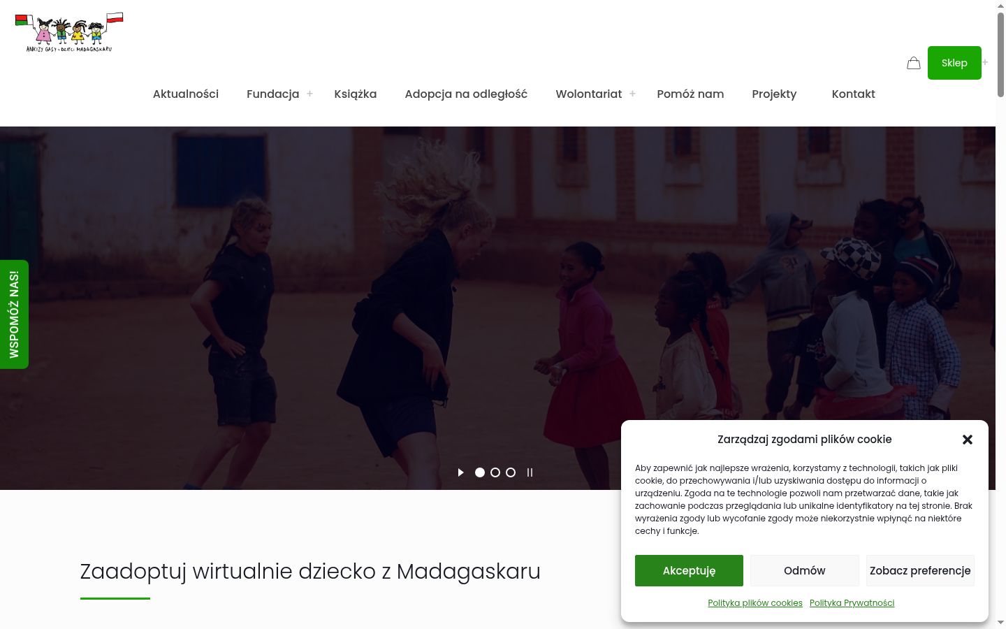 Screenshot tal-banner tal-kunsens muri qabel kwalunkwe interazzjoni