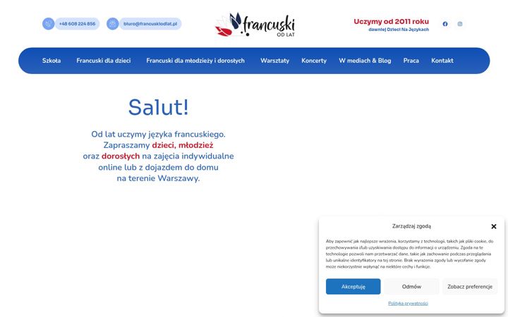 Screenshot di dziecinajezykach.pl