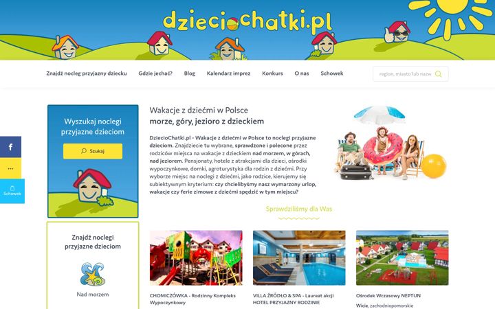 Screenshot di dzieciochatki.pl