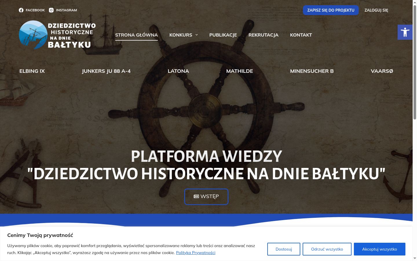 Zrzut ekranu banera zgody wyświetlanego przed jakąkolwiek interakcją