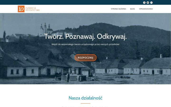 Screenshot di dziedzictwo.com.pl