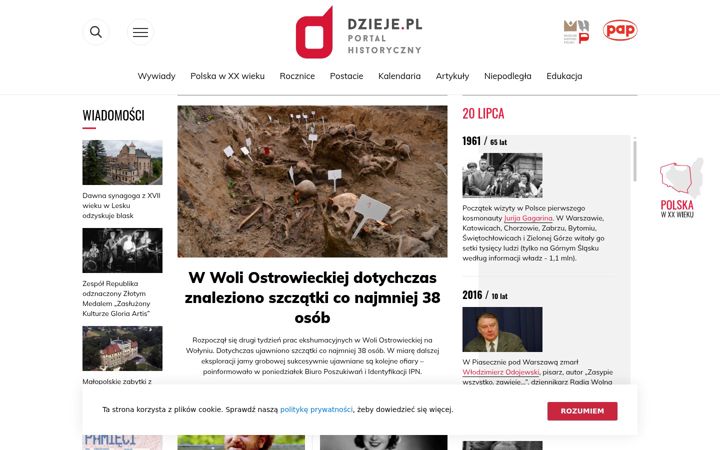 Screenshot of dzieje.pl