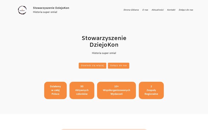 Screenshot of dziejokon.com
