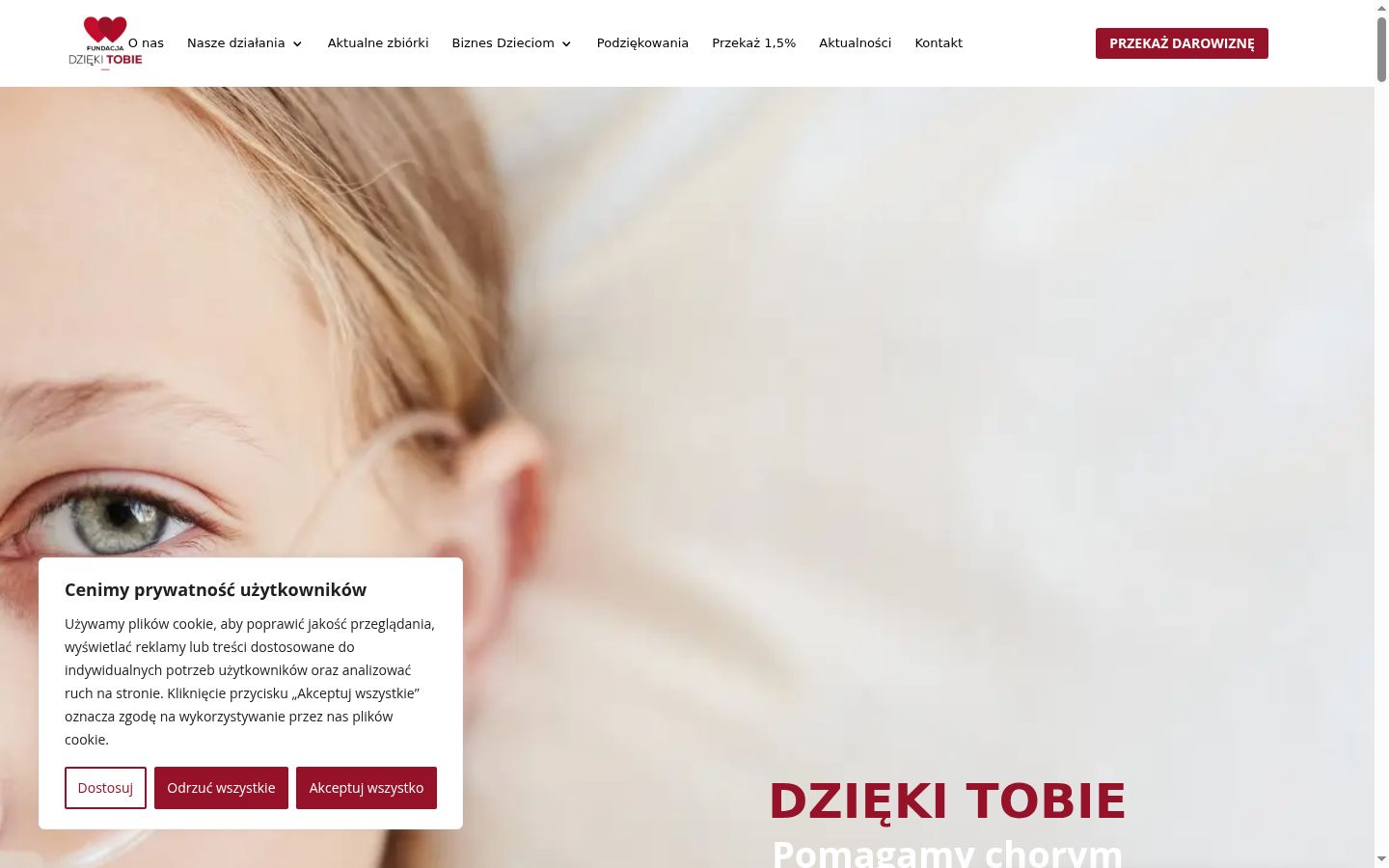 Screenshot des Einwilligungsbanners vor jeglicher Interaktion