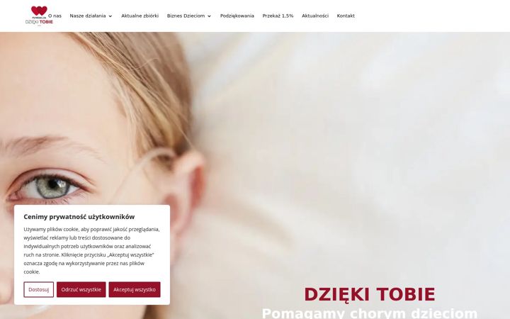 Screenshot von dziekitobie.pl