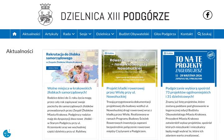 Screenshot von dzielnica13.krakow.pl