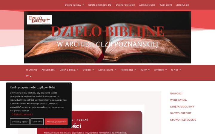 Snímek obrazovky dzielobiblijnepoznan.pl