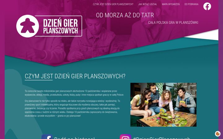 Screenshot di dziengierplanszowych.pl