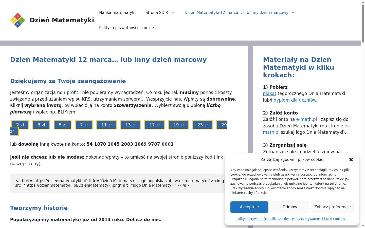 Skærmbillede af samtykkebanneret, som det blev vist før nogen interaktion