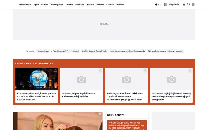 Screenshot of dzienniklodzki.pl