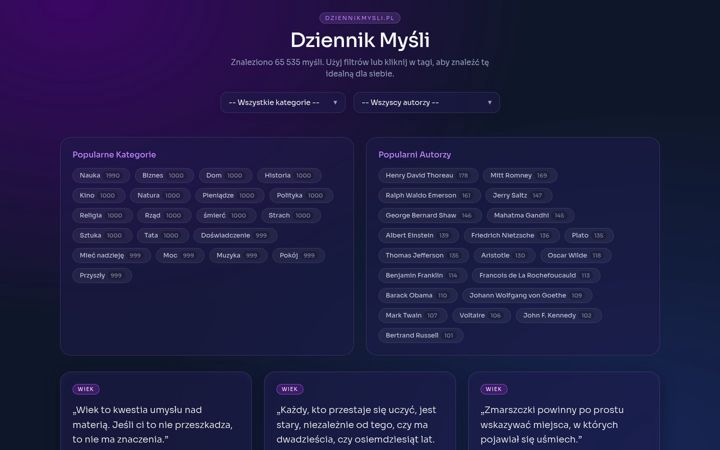 Screenshot di dziennikmysli.pl