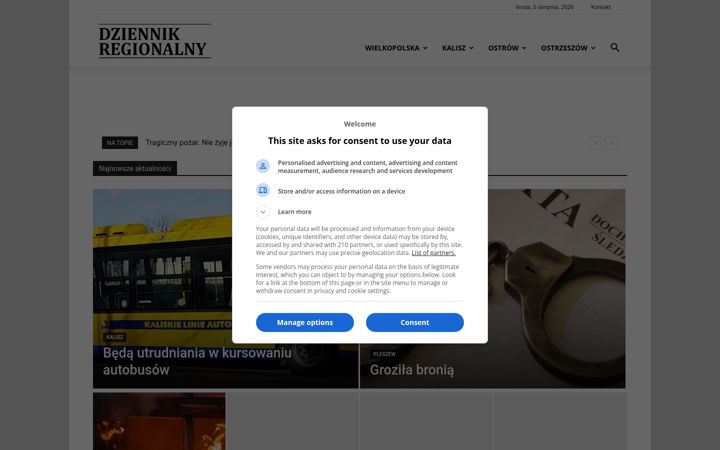 Screenshot di dziennikregionalny.pl