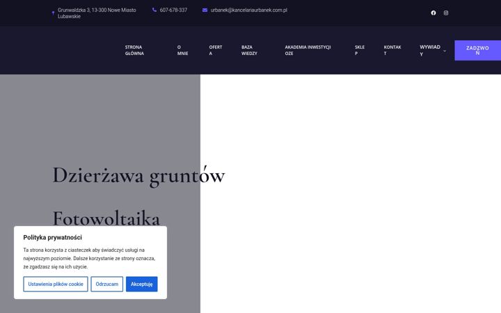 Captura de ecrã de dzierzawy.com.pl