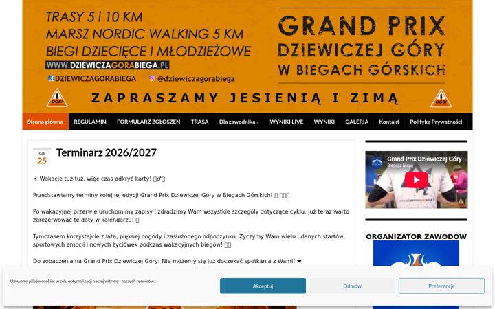 Captura de ecrã de dziewiczagorabiega.pl