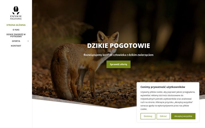 Captura de ecrã de dzikiepogotowie.pl
