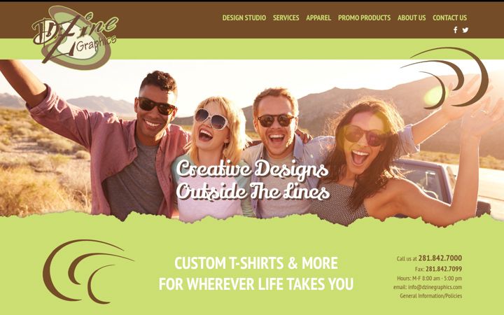 Screenshot of dzinegraphics.com
